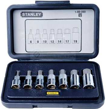 7PC 1/2 SQ. DR. HEX BIT SOCKET SET  MET