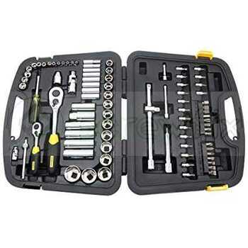 86PC 1/4 & 1/2 SQ.DR. SOCKET SET-6PT MET