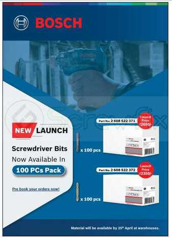 Bosch Screw Driver Bits-100 Pcs Pack