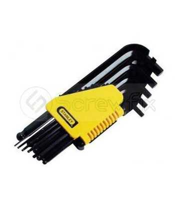 HEX KEY SET, 9PCS, METRIC, L/ARM BALL