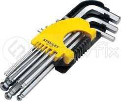 9 PC LONG SPHERIC-HEAD HEX KEY SET